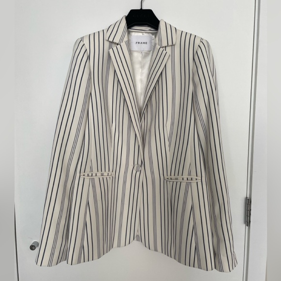 Frame stripe blazer Jacket - Picture 1 of 9